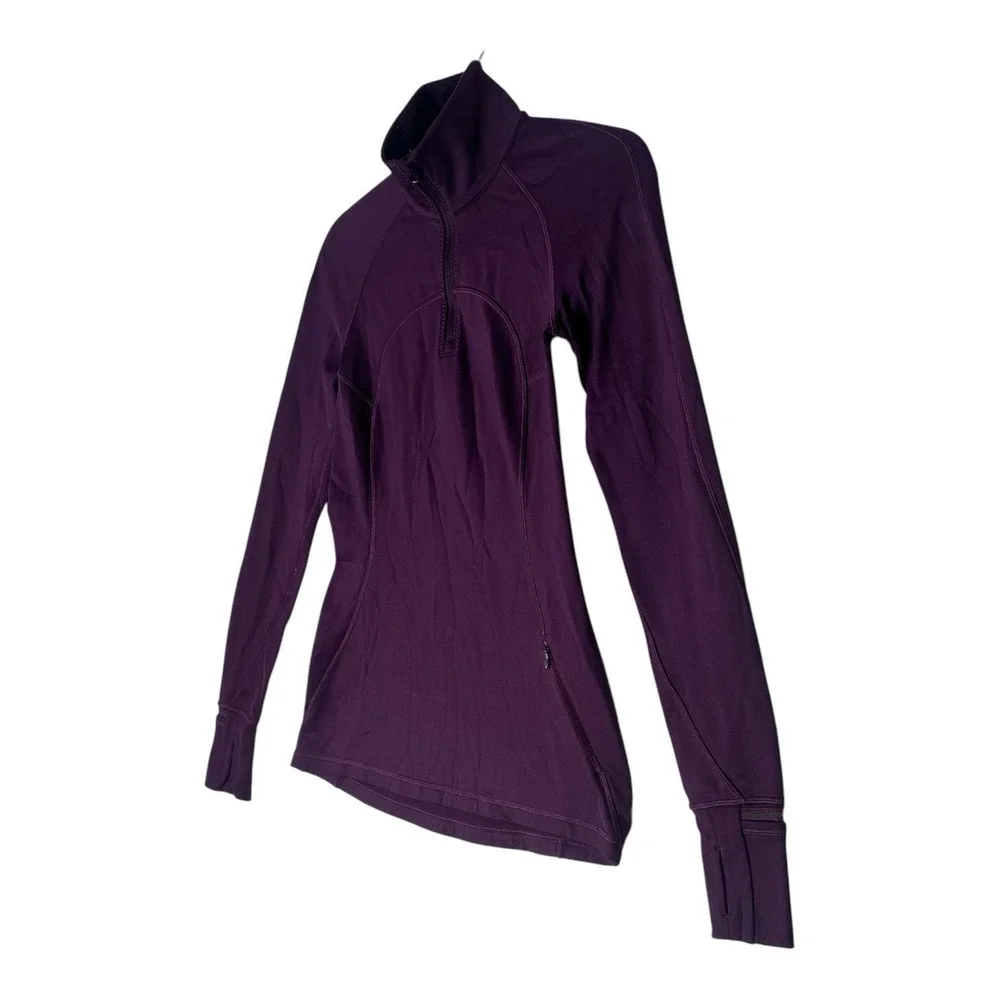 Lululemon First Mile Pullover Jacket Women's Size 4 Purple 1/4 Zip Stretch